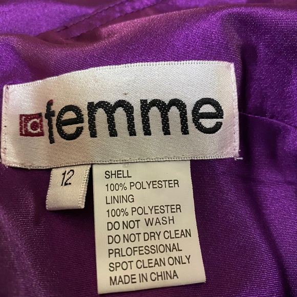 La Femme Purple gown with Rhinestones 12 - Picture 13 of 15